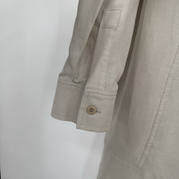 Spiegel Elements Linen Button Front Long Sleeve Shirt Blouse Top sz S 84-0231W - Picture 3 of 9